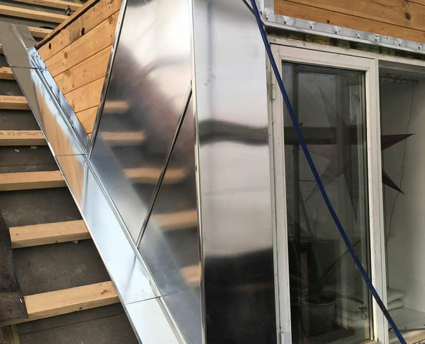 aluminiumsinddækning af vindue